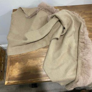 Adrienne Landau Scarf / Shawl - Rabbit Fur Trim